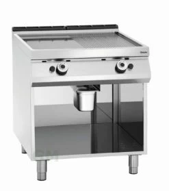 Bartscher Gas-Griddleplatte Glatt/gerillt Serie 900