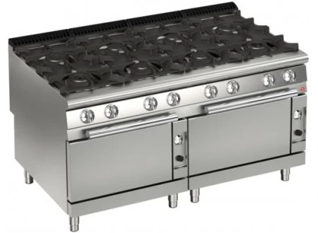 AFG 6 Flammen-Gasherd Mit 2 Gas-Backofen 62,4 KW Standgerät, Queen 900