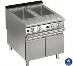 AFG Nudelkocher Gas 2 Becken á 40L Standgerät, Queen 900