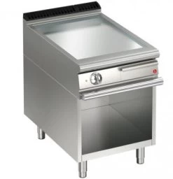 AFG Elektro-Grill+Bratplatte 7,5 KW Glatt Chrom Standgerät Queen 700