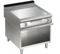 AFG Brat- Grillplatte Elektro Glatt-verchromt 15,0 KW Standgerät, Queen 900