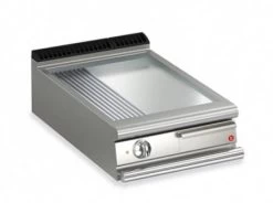 AFG Brat- Grillplatte Elektro Glatt-gerillt Verchromt 10,5 KW Tischgerät, Queen 900