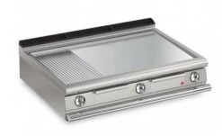 AFG Brat- Grillplatte Elektro Glatt-gerillt Verchromt 15,0 KW Tischgerät, Queen 900
