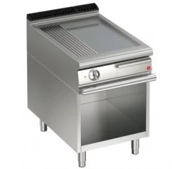 AFG Elektro-Grill+Bratplatte 7,5 KW Glatt+gerillt Standgerät Queen 700