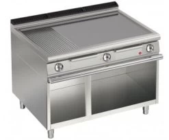 AFG Elektro-Grill+Bratplatte 16,2 KW Glatt+gerillt Standgerät Queen 700