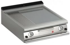 AFG Brat- Grillplatte Gas Glatt+gerillt 14,0 KW Tischgerät, Queen 900