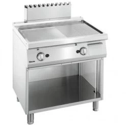 Bartscher Gas-Griddleplatte Glatt/gerillt Serie 700