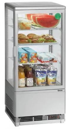 Bartscher Mini-Kühlvitrine 78 Liter Silber