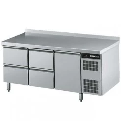 CHROMOnorm Kühltisch GN 1/1, 4 Schubladen / 1 Tür