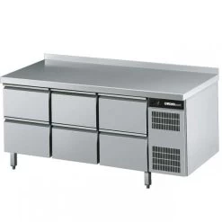 CHROMOnorm Kühltisch GN 1/1, 6 Schubladen