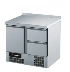 CHROMOnorm Kühltisch GN 1/1, 1 Tür, 2 Schubladen