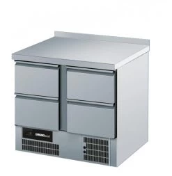 CHROMOnorm Kühltisch GN 1/1, 4 Schubladen