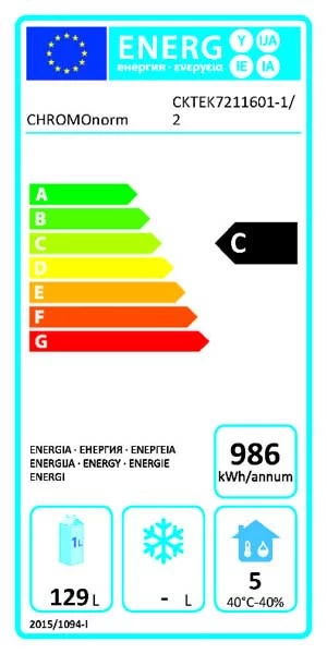 CHROMOnorm Kühltisch GN 1/1, 1 Tür / 2 Schübe – Bild 2