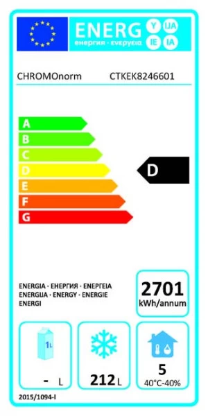 CTKEK8246601 CHROMOnorm Bäckerei-Tiefkühltisch EN4060, 2 Türen – Bild 2