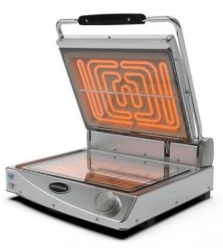 Spidocook SP015T ECO Kontaktgrill, Glatt+transp. 2kW, Analog, Glaskeramik