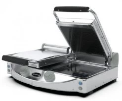 Spidocook ECO Kontaktgrill, Doppelplatte 2kW, Gerillt+glatt, Analog, Glaskeramik