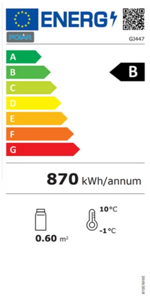 Polar Barkühlschrank Hoch Eintürig 370 L – Bild 2