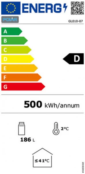 Polar Barkühlschrank Mit 2 Schiebetüren 198L – Bild 2