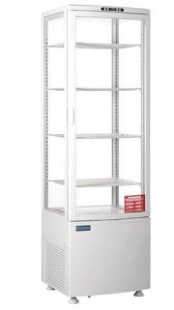 Polar Kühlvitrine 235 Liter Weiß Mit Gebogener Tür